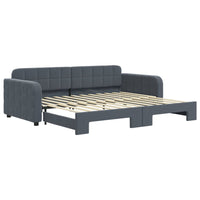 Divano Letto con Letto Estraibile-Sofa Letto-Daybed Grigio Scuro 90x200cm Velluto 912397