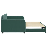 Divano Letto con Letto Estraibile Verde Scuro 90x200cm Velluto 3196931