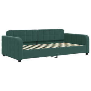 Divano Letto con Letto Estraibile-Sofa Letto-Daybed Verde Scuro 90x200cm Velluto 148856
