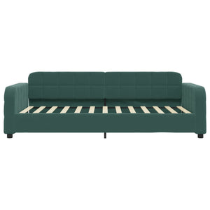 Divano Letto con Letto Estraibile Verde Scuro 90x200cm Velluto 3196931