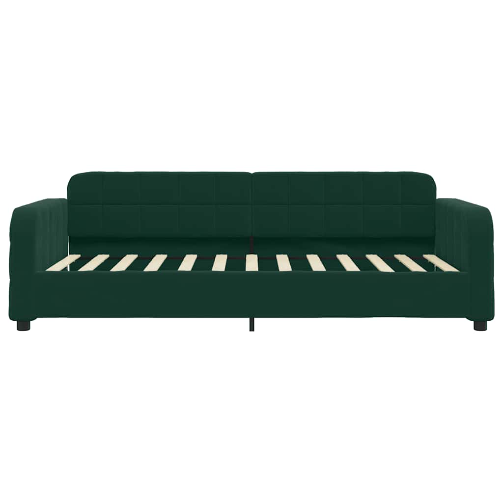 Divano Letto con Letto Estraibile-Sofa Letto-Daybed Verde Scuro 90x200cm Velluto 148856