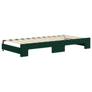 Divano Letto con Letto Estraibile-Sofa Letto-Daybed Verde Scuro 90x200cm Velluto 148856