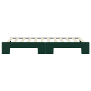 Divano Letto con Letto Estraibile-Sofa Letto-Daybed Verde Scuro 90x200cm Velluto 148856