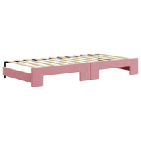 vidaXL Divano Letto con Letto Estraibile Rosa 90x200 cm in Velluto