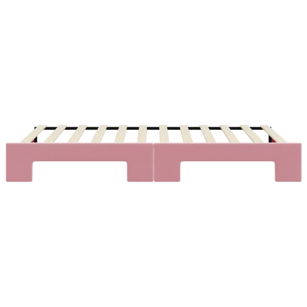 vidaXL Divano Letto con Letto Estraibile Rosa 90x200 cm in Velluto