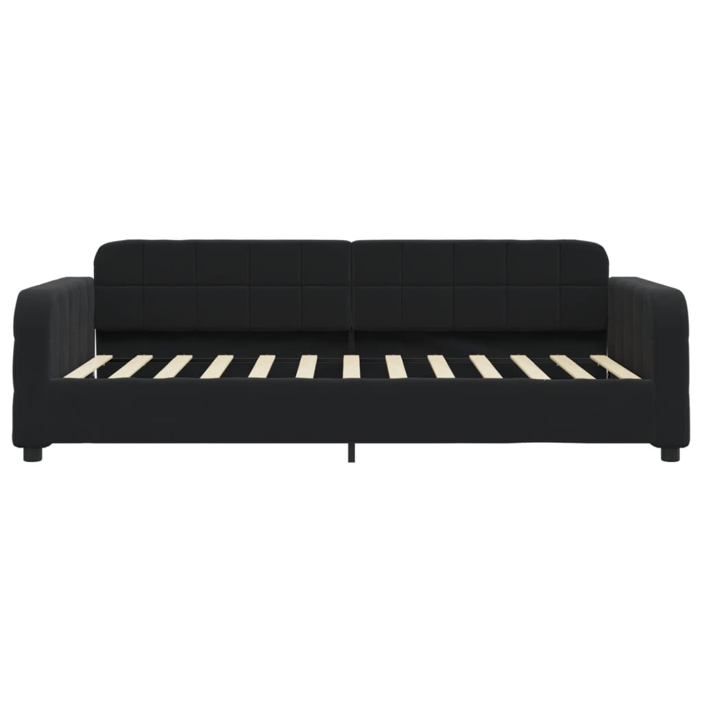 Divano Letto con Letto Estraibile-Sofa Letto-Daybed Nero 90x200 cm in Velluto 703227
