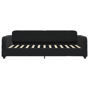 Divano Letto con Letto Estraibile-Sofa Letto-Daybed Nero 90x200 cm in Velluto 703227