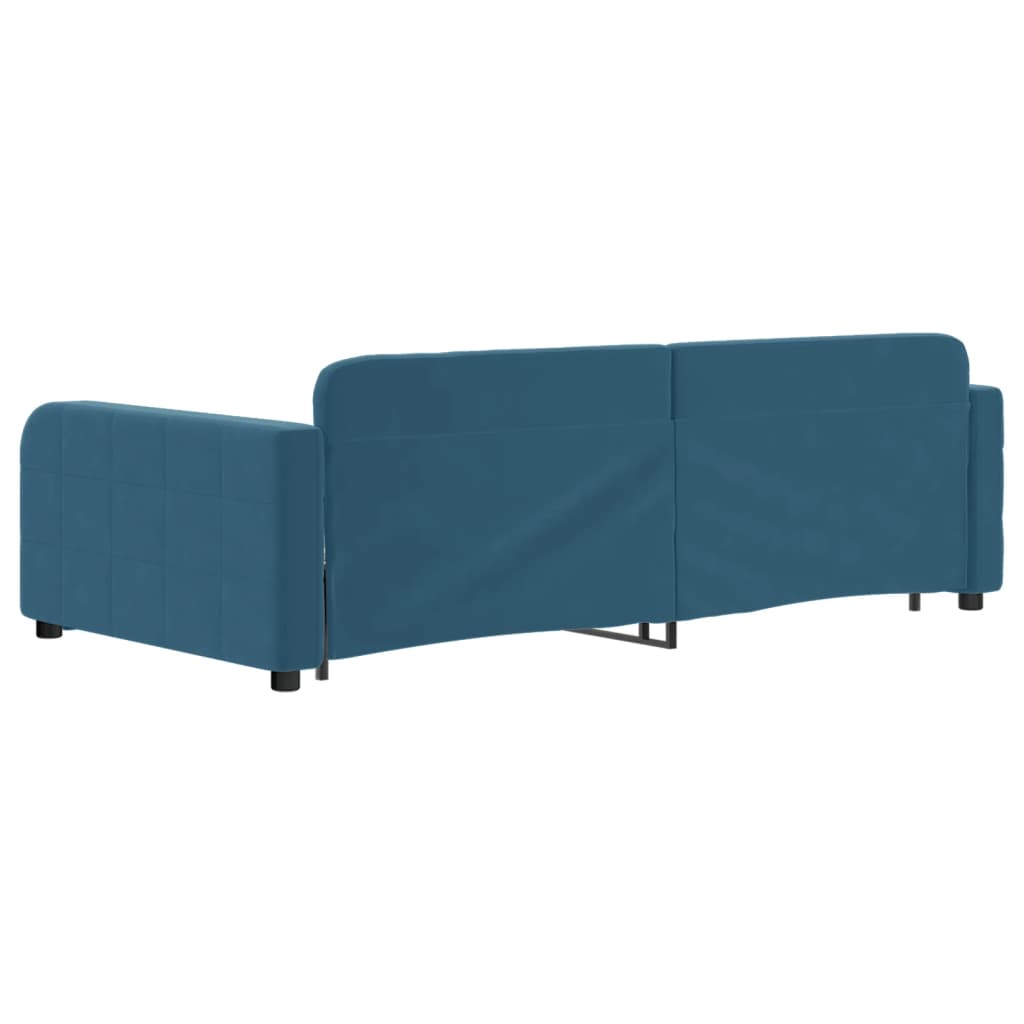 Divano Letto con Letto Estraibile-Sofa Letto-Daybed Blu 100x200 cm in Velluto 699649