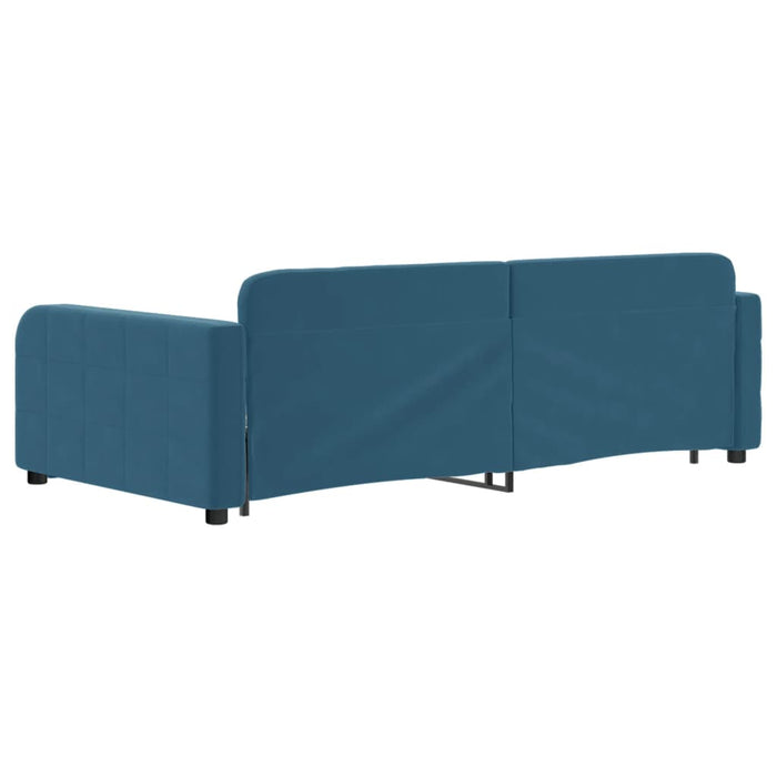 Divano Letto con Letto Estraibile-Sofa Letto-Daybed Blu 100x200 cm in Velluto 699649