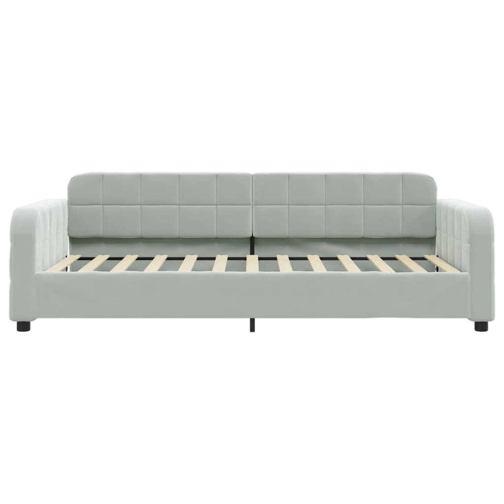 Divano Letto con Letto Estraibile-Sofa Letto-Daybed Grigio Chiaro 100x200 Velluto 932509