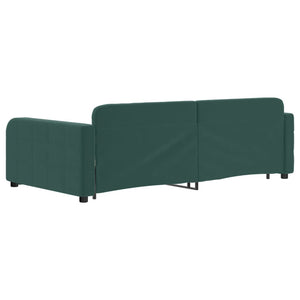 Divano Letto con Letto Estraibile Verde Scuro 100x200cm Velluto 3196938