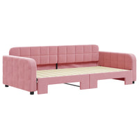 Divano Letto con Letto Estraibile-Sofa Letto-Daybed Rosa 100x200 cm in Velluto 719833