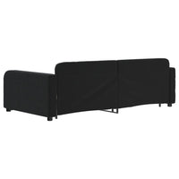 Divano Letto con Letto Estraibile-Sofa Letto-Daybed Nero 100x200 cm in Velluto 376154
