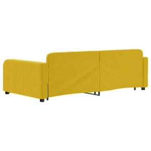 Divano Letto con Letto Estraibile-Sofa Letto-Daybed Giallo 100x200 cm in Velluto 564348