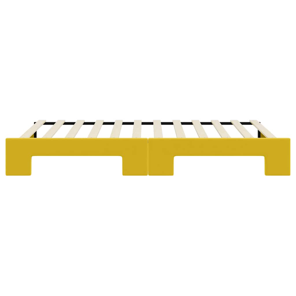 Divano Letto con Letto Estraibile-Sofa Letto-Daybed Giallo 100x200 cm in Velluto 564348