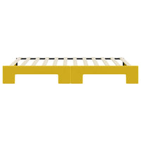 Divano Letto con Letto Estraibile-Sofa Letto-Daybed Giallo 100x200 cm in Velluto 564348