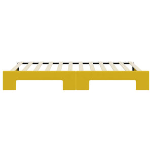 Divano Letto con Letto Estraibile-Sofa Letto-Daybed Giallo 100x200 cm in Velluto 564348