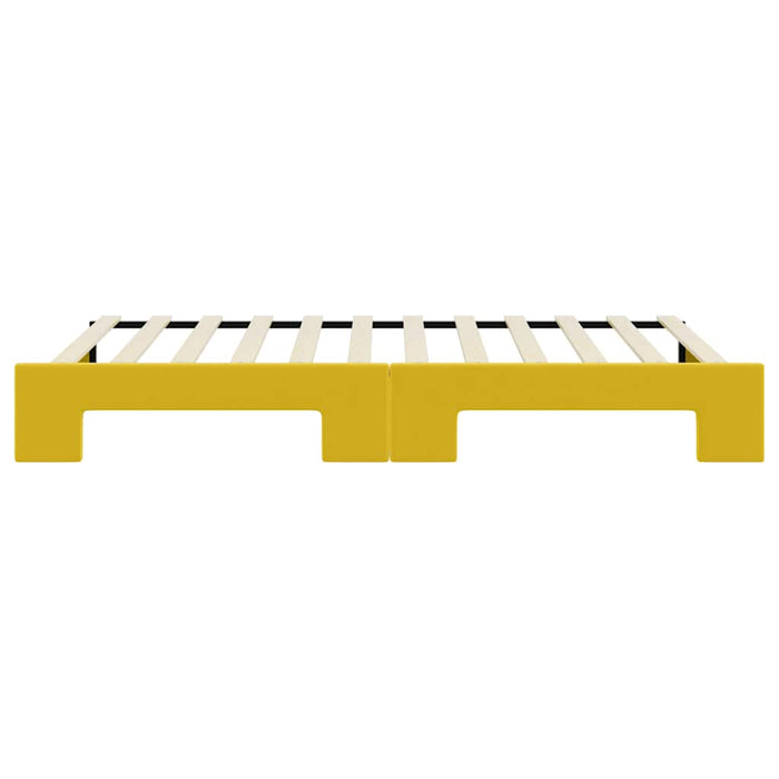 Divano Letto con Letto Estraibile-Sofa Letto-Daybed Giallo 100x200 cm in Velluto 564348