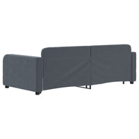 Divano Letto con Letto Estraibile-Sofa Letto-Daybed Grigio Scuro 90x190cm Velluto 474909