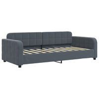Divano Letto con Letto Estraibile Grigio Scuro 90x190cm Velluto 3196943