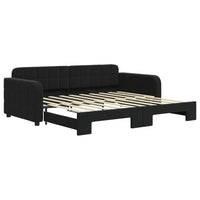 Divano Letto con Letto Estraibile-Sofa Letto-Daybed Nero 90x190 cm in Velluto 598700