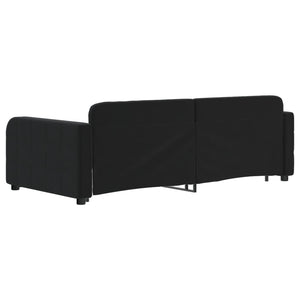 Divano Letto con Letto Estraibile-Sofa Letto-Daybed Nero 90x190 cm in Velluto 598700