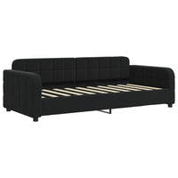 Divano Letto con Letto Estraibile Nero 90x190 cm in Velluto 3196944