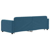 Divano Letto Estraibile con Cassetti Blu 80x200 cm in Velluto 3196969