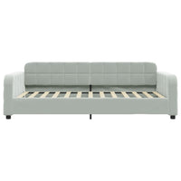 Divano Letto Estraibile Cassetti-Sofa Letto-Daybed Grigio Chiaro 80x200cm Velluto 295929