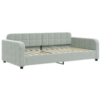 Divano Letto Estraibile Cassetti-Sofa Letto-Daybed Grigio Chiaro 100x200 Velluto 869942