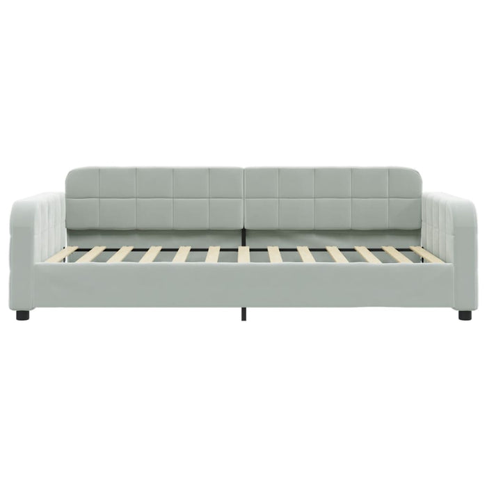 Divano Letto Estraibile Cassetti-Sofa Letto-Daybed Grigio Chiaro 100x200 Velluto 869942
