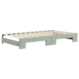 Divano Letto Estraibile Cassetti-Sofa Letto-Daybed Grigio Chiaro 100x200 Velluto 869942