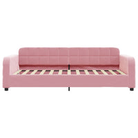 Divano Letto Estraibile con Cassetti Rosa 100x200 cm Velluto 3196987