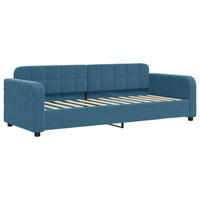 Divano Letto Estraibile con Cassetti Blu 80x200 cm in Velluto 3196993