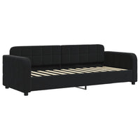Divano Letto Estraibile con Cassetti Nero 80x200 cm in Velluto 3196998