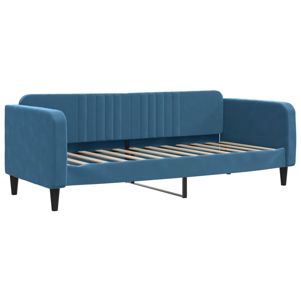 Divano Letto con Materasso-Sofa Letto-Daybed Blu 80x200 cm in Velluto 196691