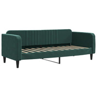 Divano Letto con Materasso Verde Scuro 80x200 cm in Velluto 3197034