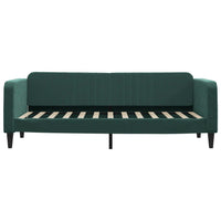 Divano Letto con Materasso Verde Scuro 80x200 cm in Velluto 3197034