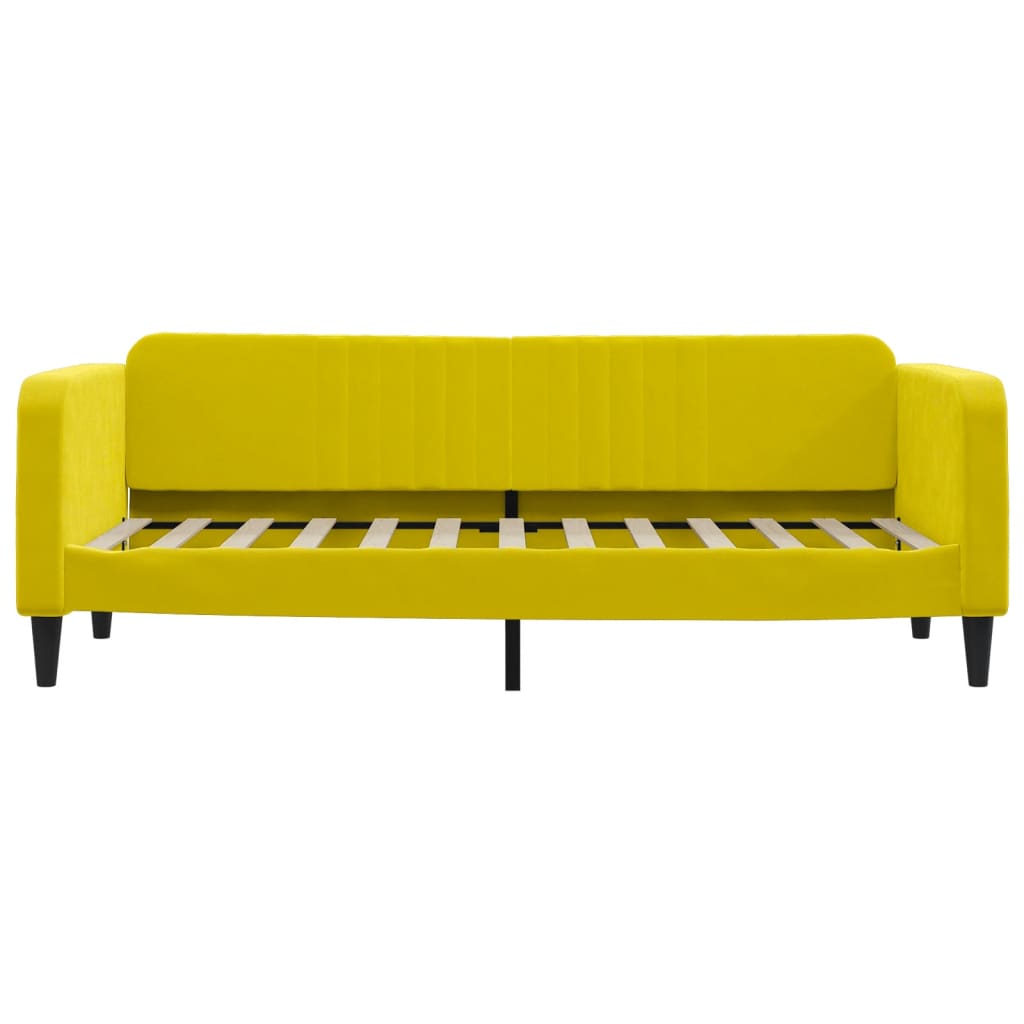 Divano Letto con Materasso Giallo 80x200 cm in Velluto 3197037