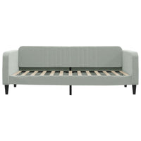 Divano Letto con Materasso Grigio Chiaro 90x200 cm in Velluto 3197039