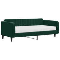 Divano Letto con Materasso-Sofa Letto-Daybed Verde Scuro 100x200 cm in Velluto 889049