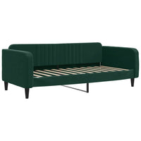 Divano Letto con Materasso-Sofa Letto-Daybed Verde Scuro 100x200 cm in Velluto 889049