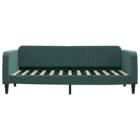 Divano Letto con Materasso Verde Scuro 100x200 cm in Velluto 3197048