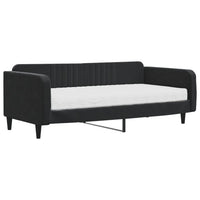 Divano Letto con Materasso-Sofa Letto-Daybed Nero 100x200 cm in Velluto 442088