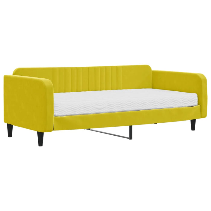 Divano Letto con Materasso Giallo 100x200 cm in Vellutocod mxl 98465