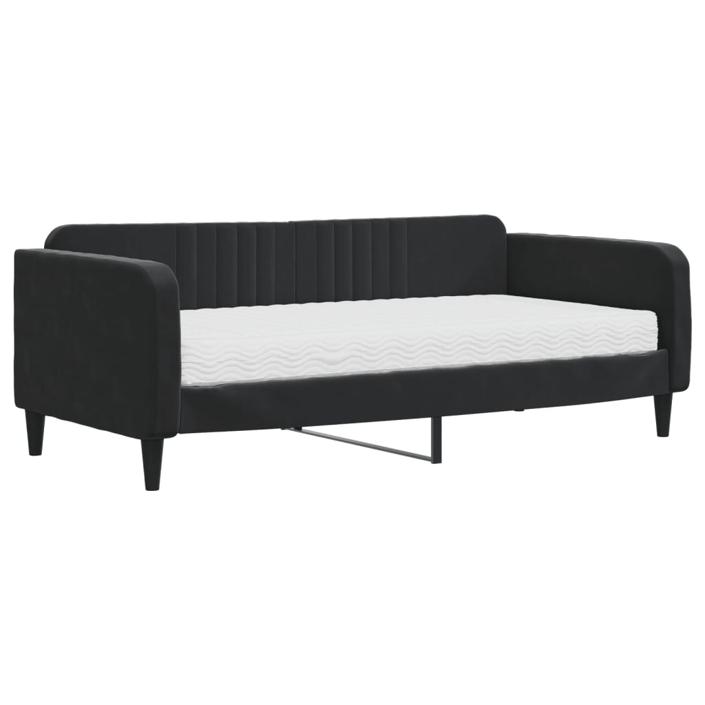 Divano Letto con Materasso Nero 90x190 cm in Vellutocod mxl 126685