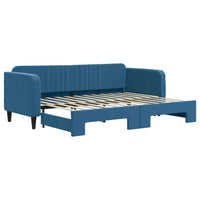 Divano Letto con Letto Estraibile Blu 80x200 cm in Velluto 3197055
