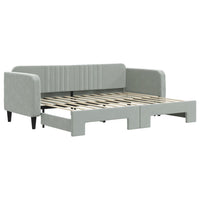 Divano Letto con Letto Estraibile-Sofa Letto-Daybed Grigio Chiaro 80x200 Velluto 947603