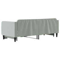 Divano Letto con Letto Estraibile Grigio Chiaro 80x200 Velluto 3197056