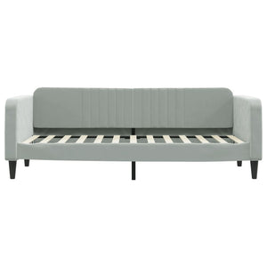 Divano Letto con Letto Estraibile Grigio Chiaro 80x200 Velluto